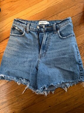 Abercrombie & Fitch The Dad Short High Rise Denim Shorts